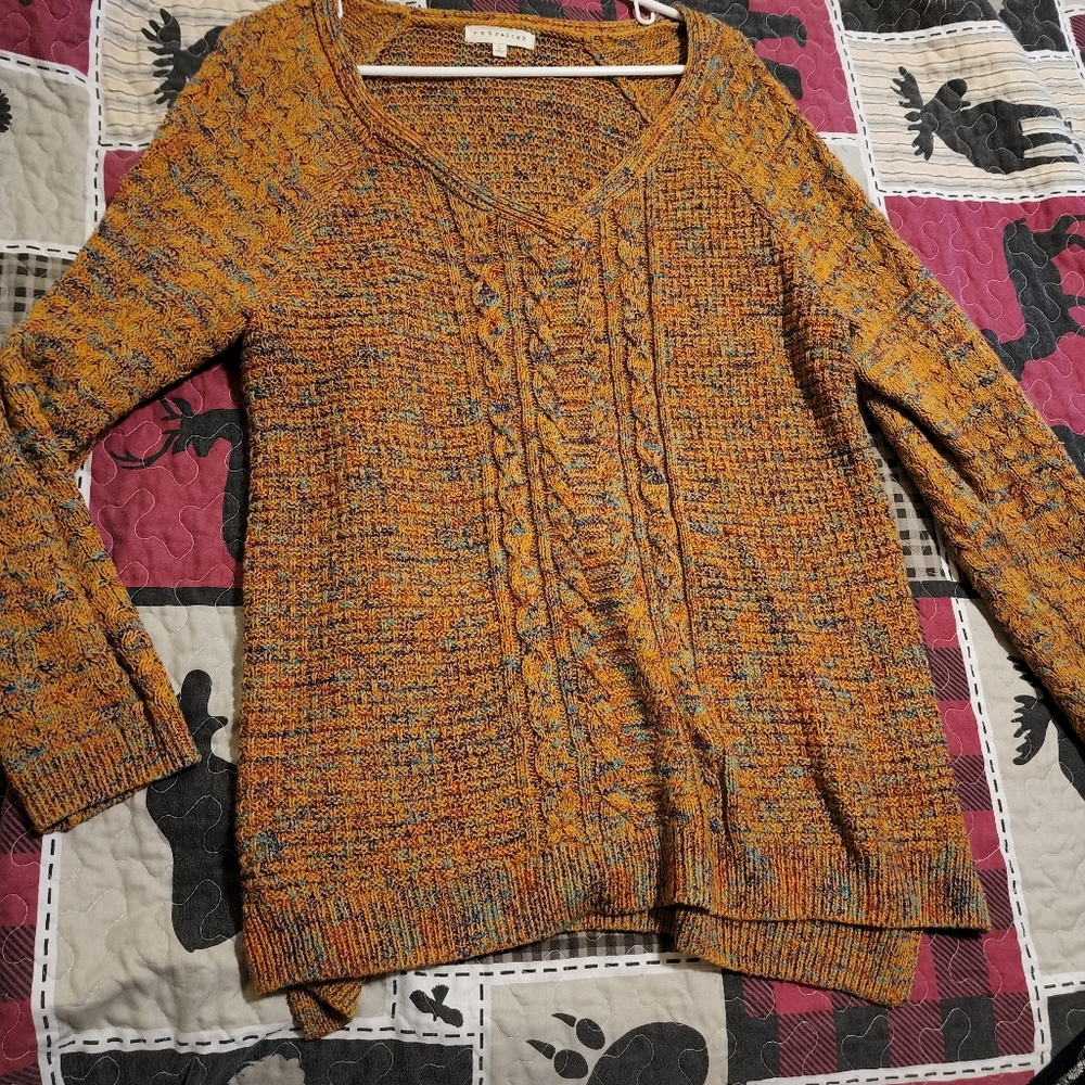 Retrology sweater yellow/orange Large